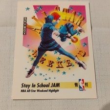 SkyBox 1990-91 Stay In School JAM NBA All-Star Weekend Highlight #313