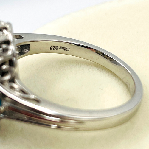 Black Sapphire and Multi Gemstone Ring in Platinum Over Sterling Silver Size 10 - Picture 7 of 12