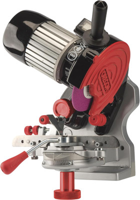 Professional Compact 120-Volt Bench Grinder, Universal Saw Chain Sharpener, for