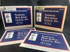 2011 National Mah Jongg League Card/Rule Large Print Set of 4