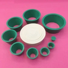 9 Count Filter Adapter Cones Set, Buchner Funnel Flask green 