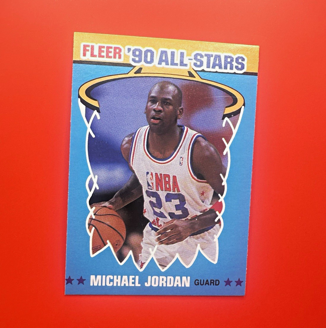 1990 Fleer '90 All-Stars Michael Jordan #5 of 12 Chicago Bulls Insert