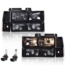Smoked Headlights Corner Lamps GMC CK1500 CK2500 CK3500 Suburban Yukon 1994-2000