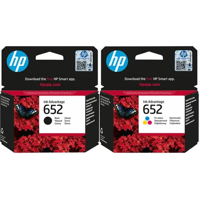 HP 652 / F6V25AE & F6V24AE Tinten Sparset schwarz, color (2 Stück) - Bild 1 von 4
