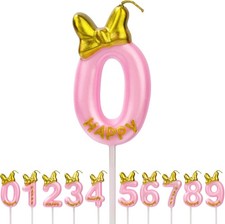 Geburtstagskerze Zahlen Rosa für Torte Kuche...