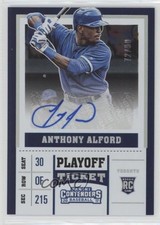 2017 Chronicles Contenders Rookie Playoff Ticket 72/99 Anthony Alford Auto 0o9
