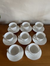 Wedgewood Signet Platinum China 8 teacups & saucers Ex condition never been used