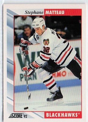 1992-93 Score #543 Stephane Matteau Chicago Blackhawks