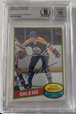 1981-82 OPC MARK MESSIER ROOKIE CARD BECKETT Graded Autograph (BAS) 10. rookie card picture