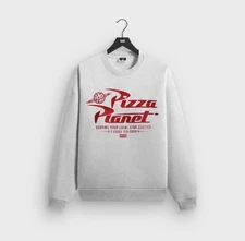 NEW Disney Kith for Pixar Pizza Planet Nelson Crewneck Grey Sizes XS-XXL IN HAND