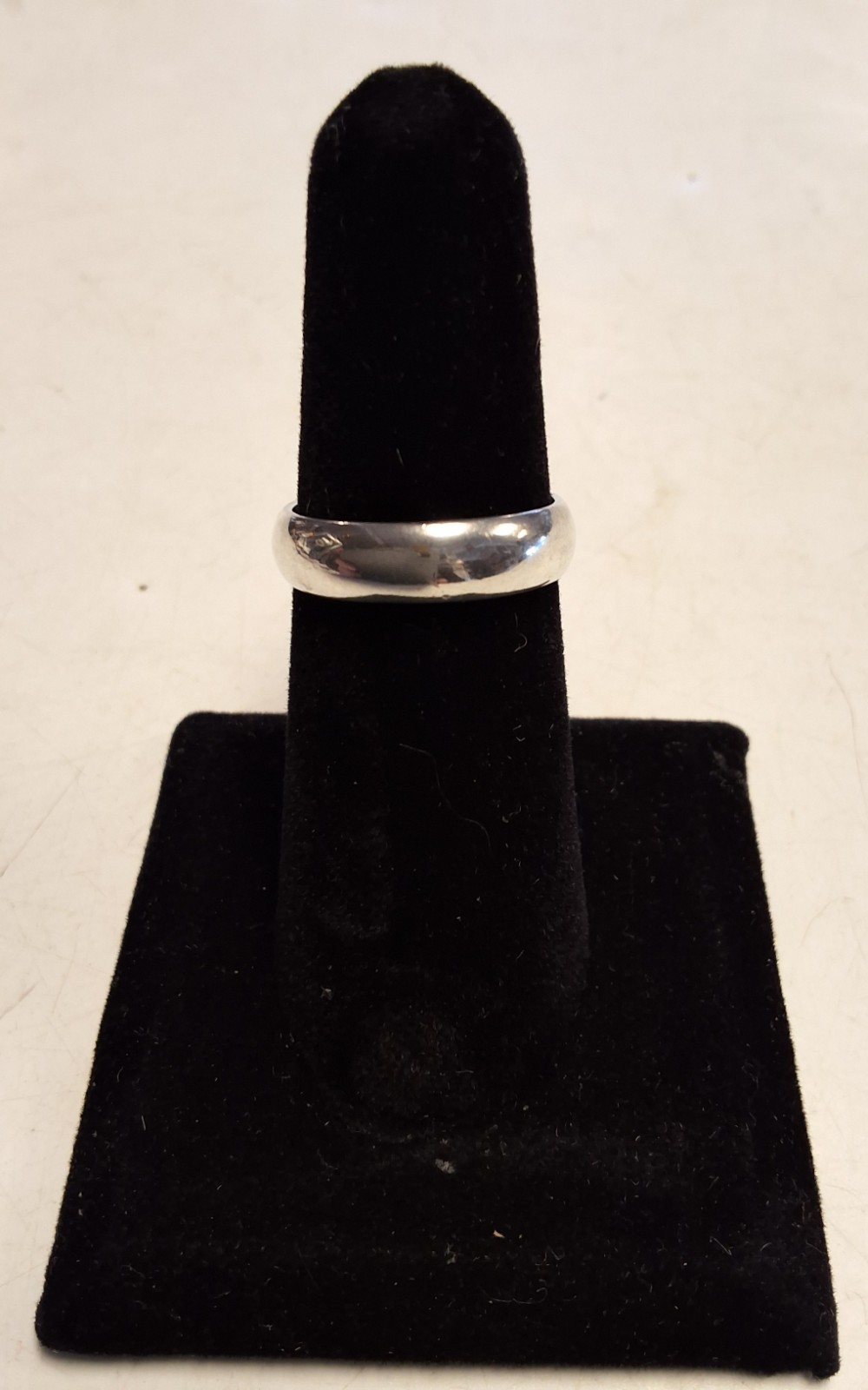 Pre-owned Sterling Silver Solid Plain Ring 5mm Wi… - image 1