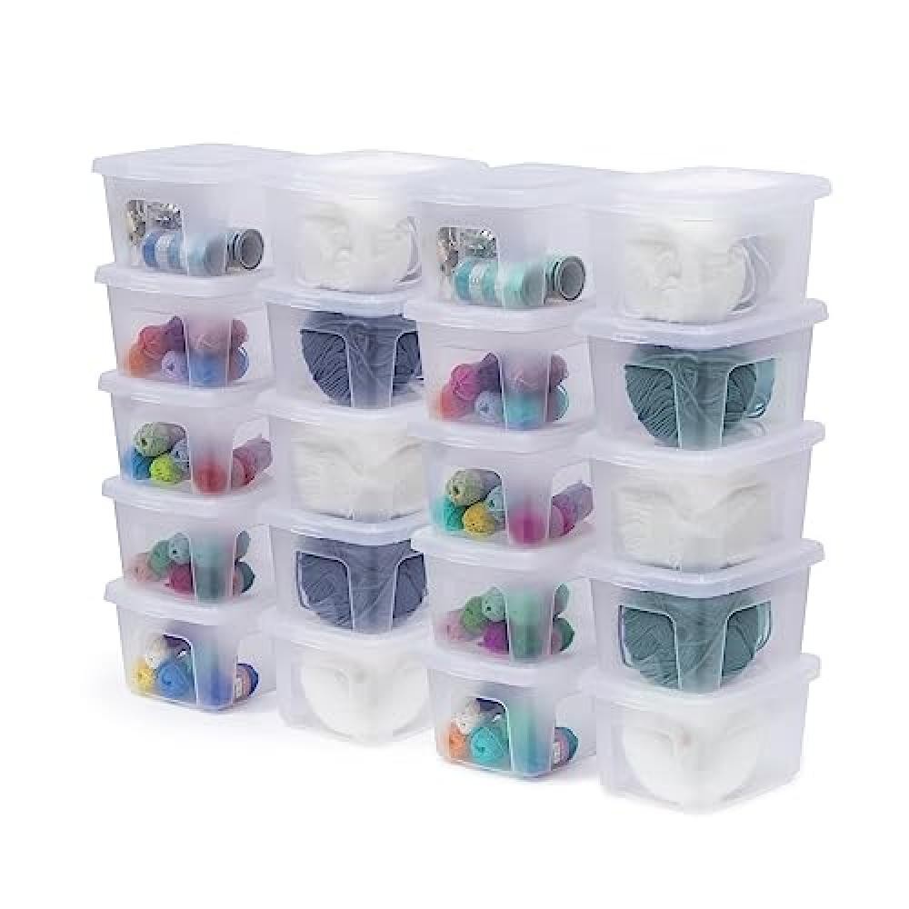 Iris Ohyama 2L Clear Box Set 20 | Organizzazione Minimalista per Casa