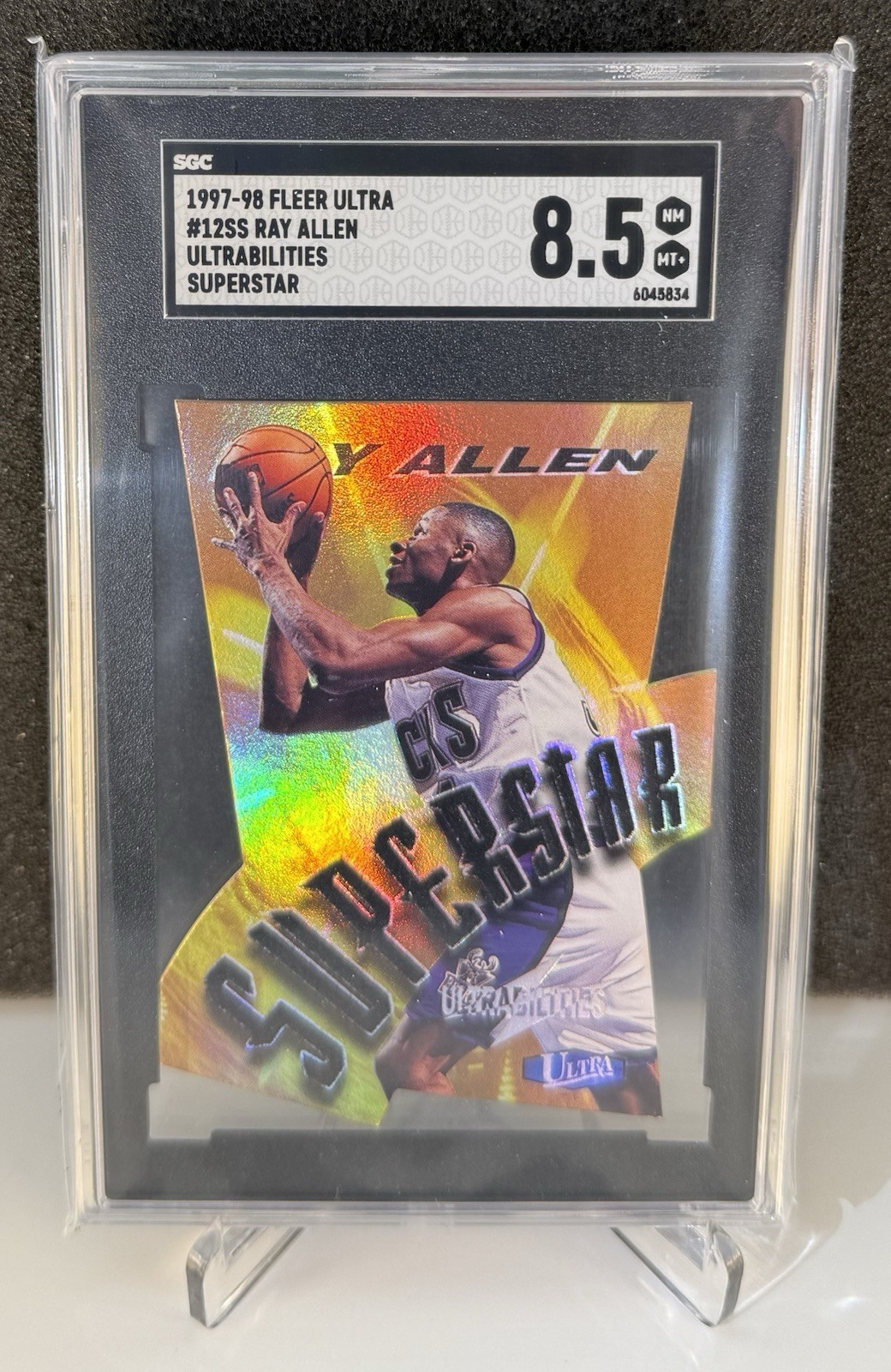 1997-98 Fleer Ultra Ultrabilities Superstar #12SS Ray Allen SGC 8.5 (1:288)