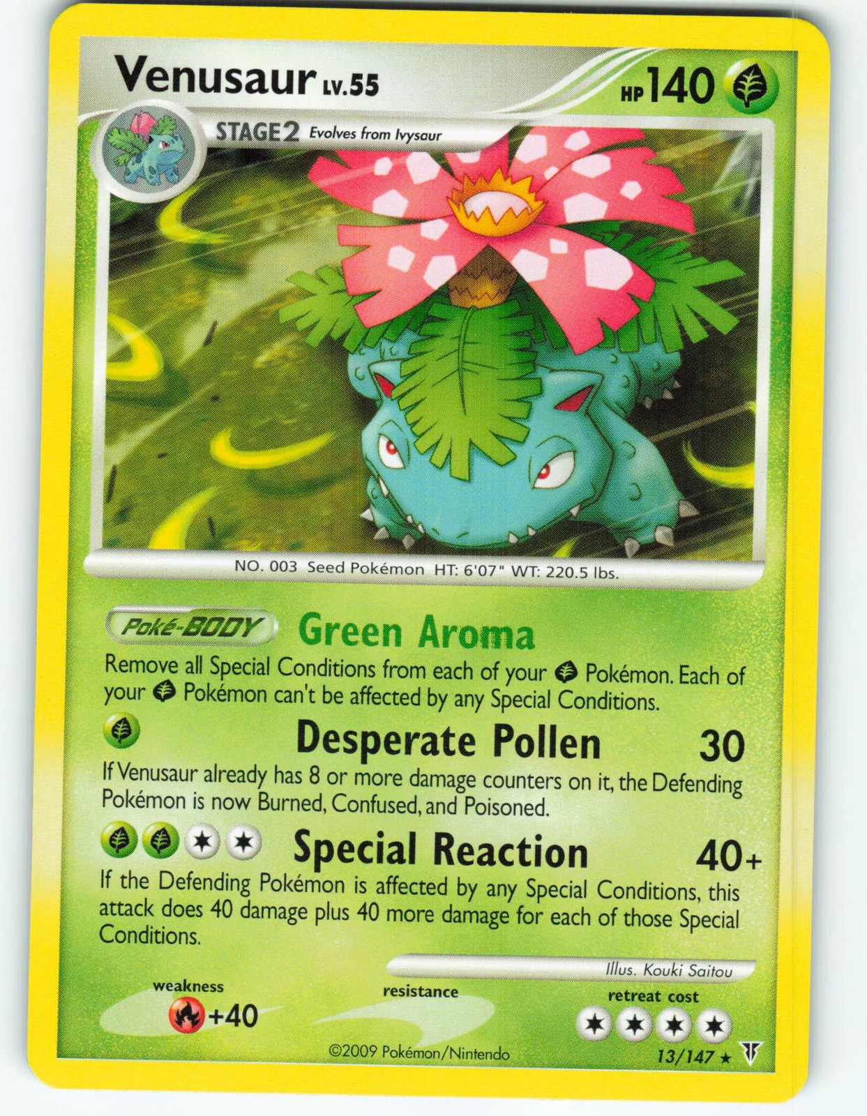 Venusaur - 13/147 Supreme Victors - Pokémon TCG - 2009