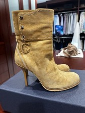 Christian Dior Beige Shearling Suede CD Logo ...