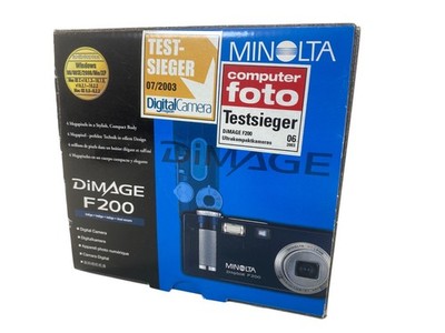 Minolta Dimage F200 Digitalkamera Blau - Vollständig in OVP