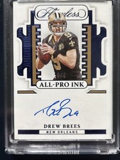 2022 Panini Flawless All Pro Ink Drew Brees 5/5 Bookend Auto Of Newest HOFer