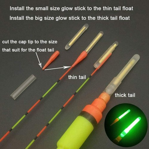 50pcs/10bag Fishing Fluorescent Light stick Night Float Rod Dark Glow Stick - Picture 10 of 15