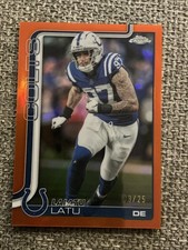 2025 Topps Chrome Football Laiatu Latu Orange Prizm SP Colts /25 🔥🔥