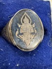 Antique Sterling Silver Art Deco Siamese Niello-Work Flip Ring or Reversable  — photo 3