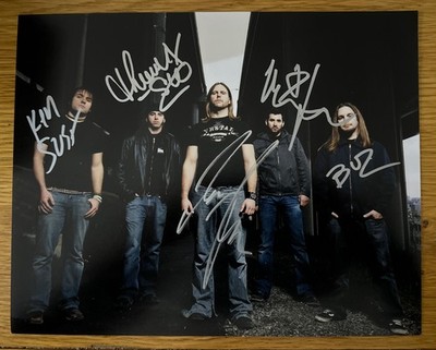 UNEARTH Handsigned Autograph Fully Signed 10x8'' photo BUZ MCGRATH KEN SUSI