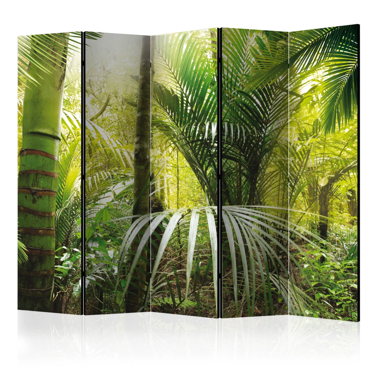 Paravent 5 volets Green Alley 172x225cm séparateur de pièce occultant