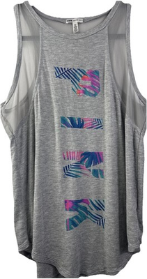 #ad Victoria’s Secret PINK Mesh Athleisure Tropical Tank women’s Small Cozy Gym Girl $13.00
