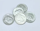 ROOSEVELT SILVER DIMES LOT OF 5 - 90% SILVER FREE SHIPPING #7977