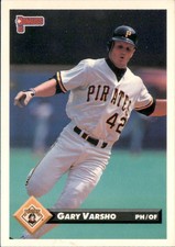 GARY VARSHO #42 1993 Donruss Pittsburgh Pirates NM