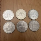 Lot Of 6 John F. Kennedy Silver Half Dollars - 3 Silver Coins, 3 Bicentennial