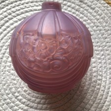 Ancien flacon de parfum Rose Verre moulé pressé style ART DÉCO signé PIEF