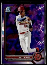 2022 Bowman Draft Chrome Purple Sapphire Refractor Masyn Winn /10 St. Louis