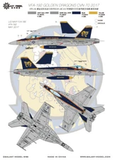 Galaxy G48040/G72030 1/48 1/72 VFA-192 Golden Dragons F/A-18E CVN 70 2017 Decal