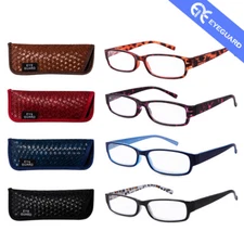 EYEGUARD Reading Glasses Readers Thin Elegant Women Beautiful Pattern Spring 4pc