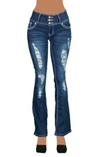 Women's Colombian style, Butt Lift, Stretch Push Up Boot Leg Jeans DJ-5209
