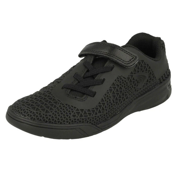 Clarks AWARD BLAZE Boys Black Washable Trainers Shoes UK 13 F EU
