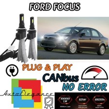 KIT FULL LED FORD FOCUS II LAMPADE H7 6000K XENON BIANCO GHIACCIO NO ERROR