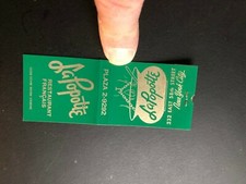 OLD Vintage "La POPOTTE" Restaurant, New York City matchbook MADE IN USA