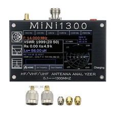 Mini1300 VHF/UHF Antenna Analyzer w/ 4.3"LCD Touch Screen Aluminum Alloy Shell