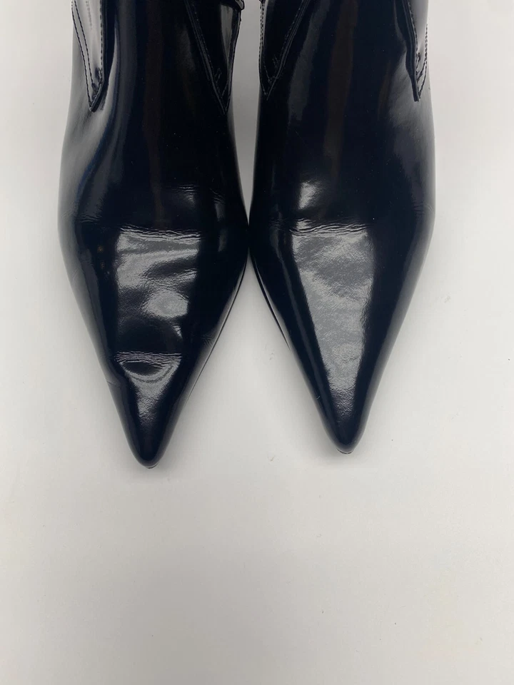 Jeffrey Campbell Womens Informer Pointed Toe Bootie In Black Box Silver Sz 7 - Image 3 of 4