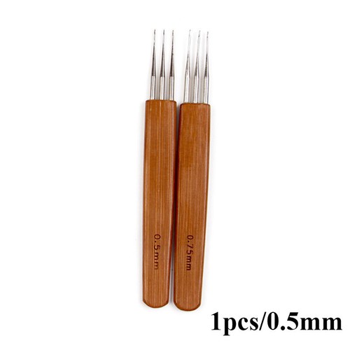Crochet Needle Set Hook Bamboo Handle Dreadlock Knit Hair Making Braiding Tool - Picture 13 of 15