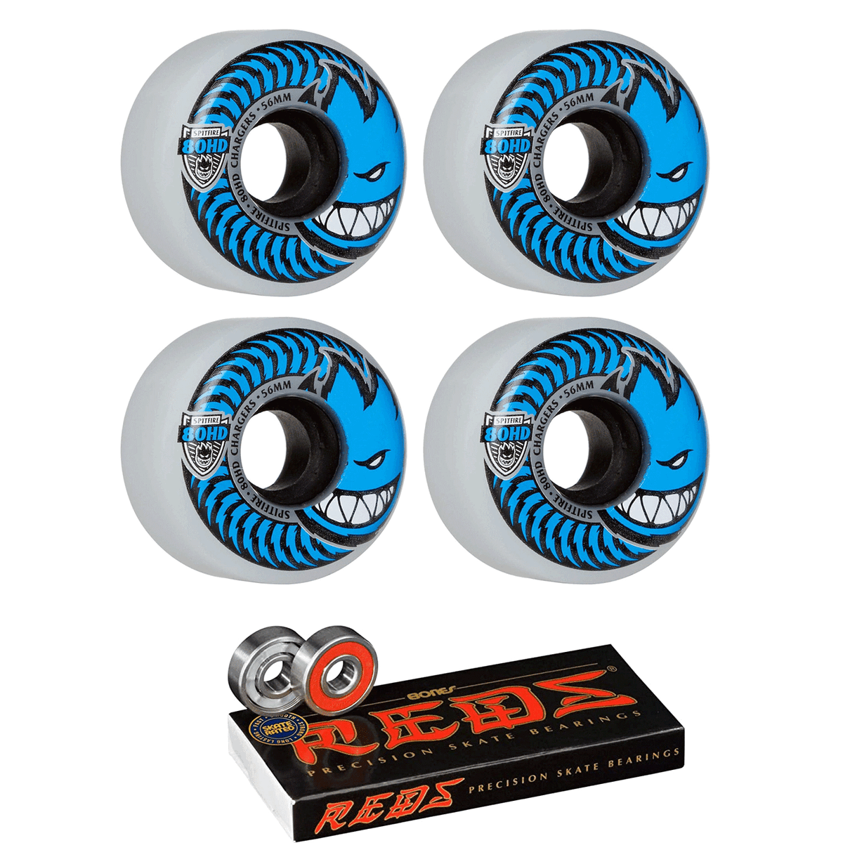 【激安セール】 56mm Wheels Skateboard Spitfire 80HD with Clear Full Conical スケートボード
