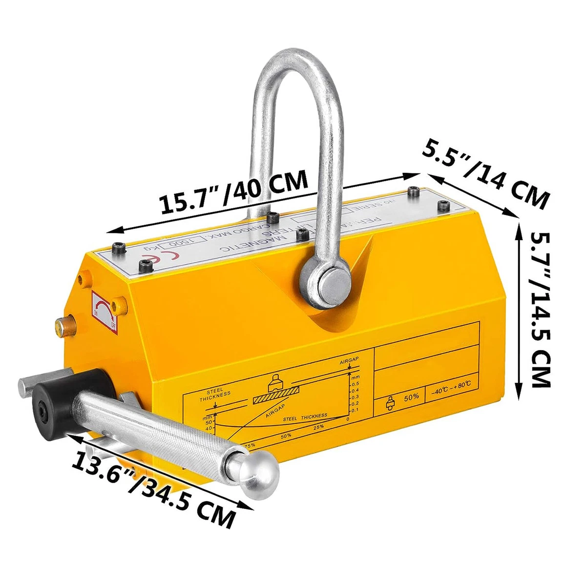 VEVO Magnetic Lifte, 220lbs Pulling Capacity Steel Lifting