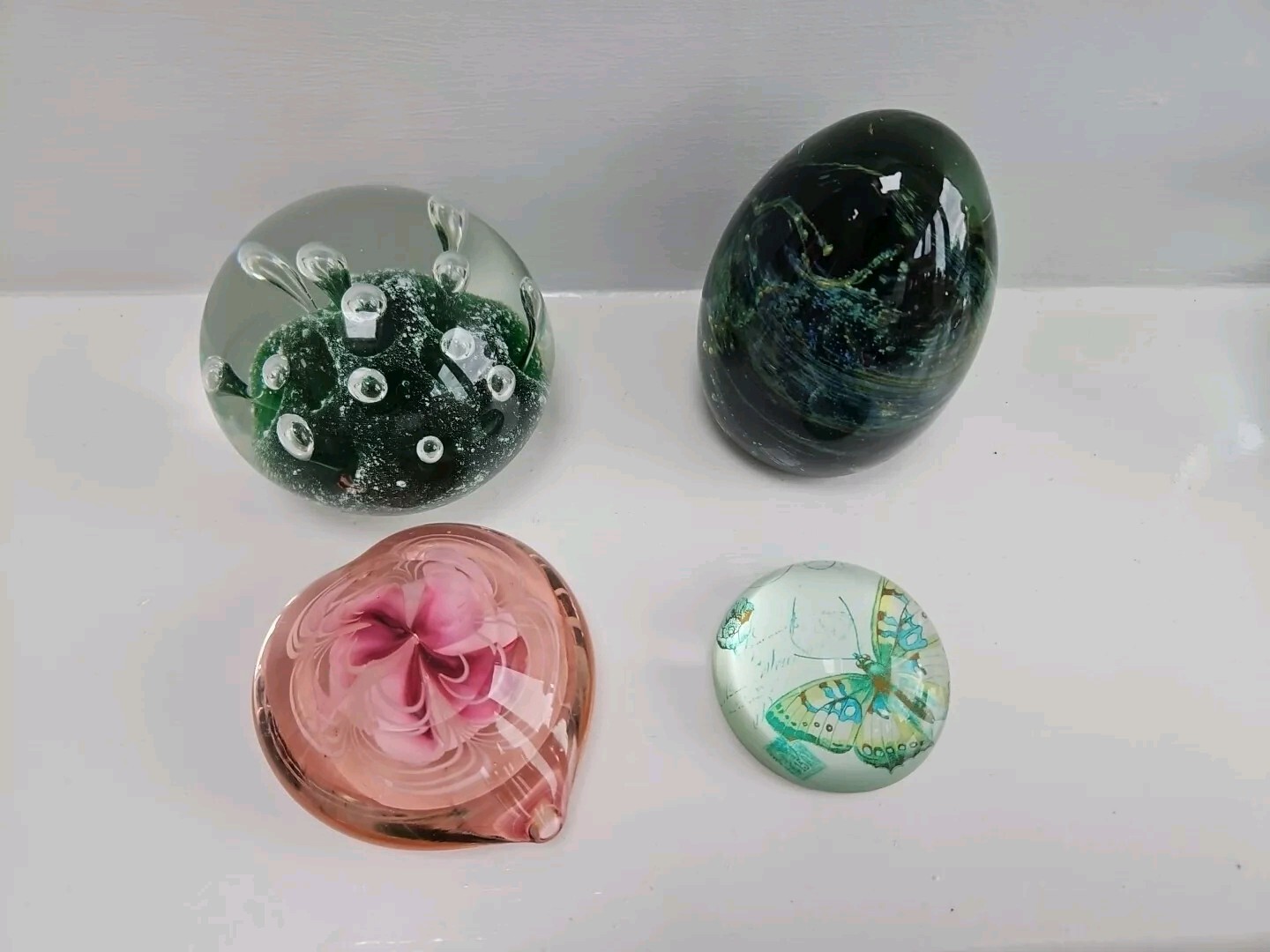 Vintage Art Glass X 4 Paperweight Job Lot eBay