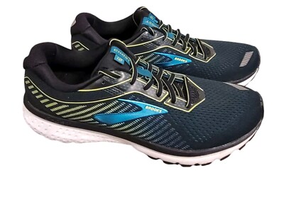 Brooks Ghost 12 Mens 9.5(B) Narrow Green Black Running Shoes - 1103161B018 Brooks Ghost 12 Volt Mens Running Athletic Shoes Green Black  main image 3