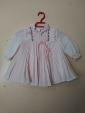 Vtg- Just Adorable Pink Girl's Dress-Puff Sleeves-Size 18 Mos. Gorgeous