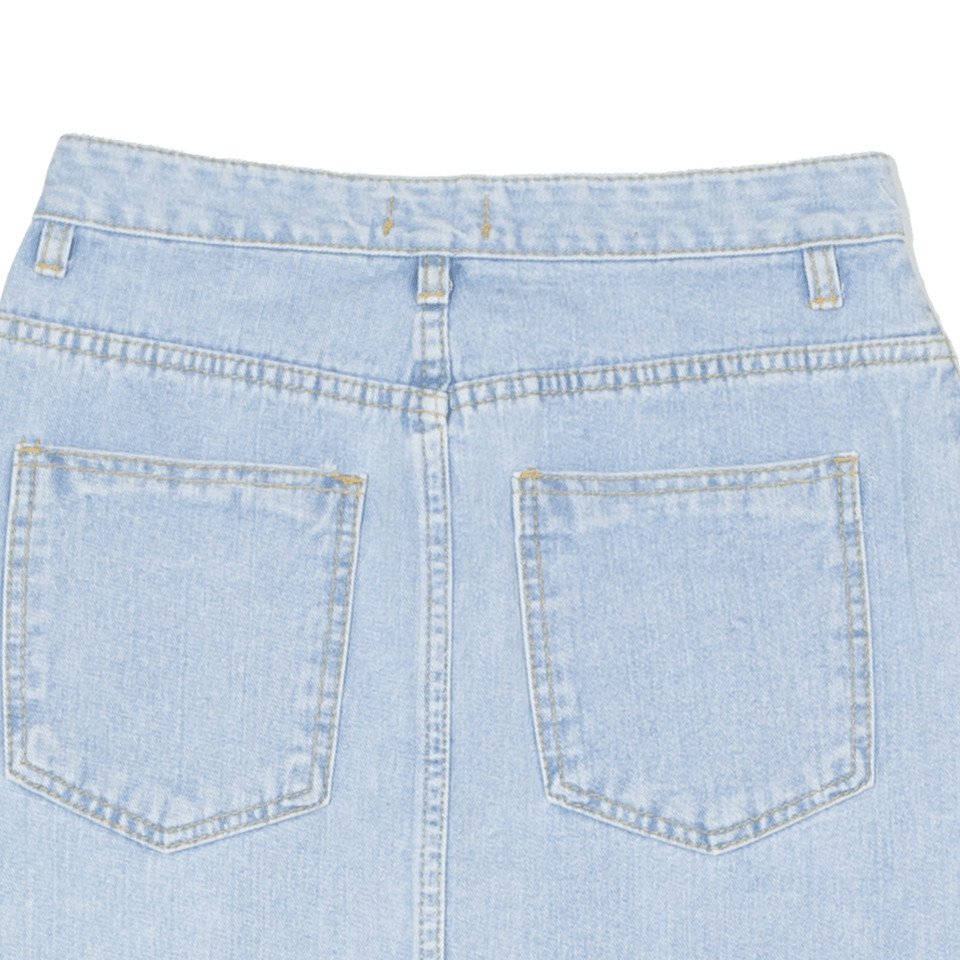 LABOR Distressed Womens Mini Skirt Blue Short Denim S eBay