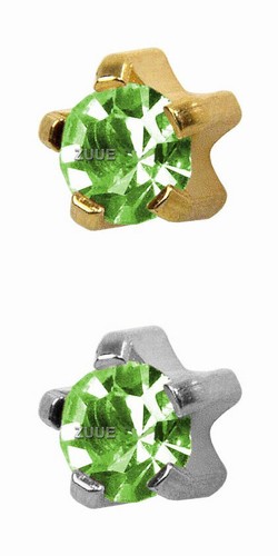 STUDEX PLUS BIRTHSTONES GOLD PLATED STAINLESS STEEL CLAW SET EAR STUD EARRINGS - Picture 9 of 13