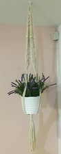 Macrame Pant Hanger 39" height, Natural Color 100 Cotton - COJIMAR BAZAR