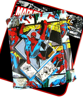 Marvel Comics Men's Trifold Wallet Spiderman MA201965 Tin Box NWT